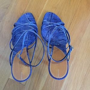 Sebastian Milano blue high heels